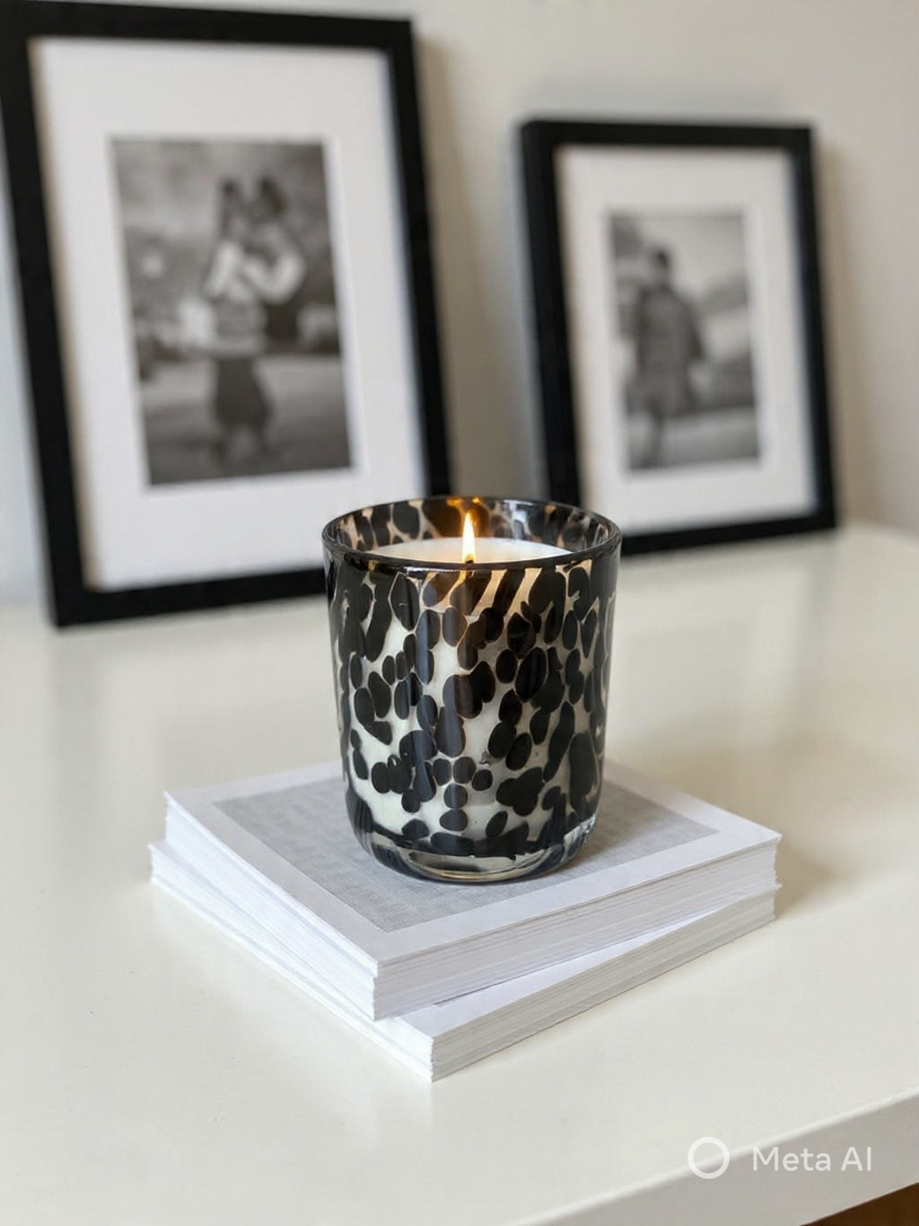 Black tortoise shell soy candle